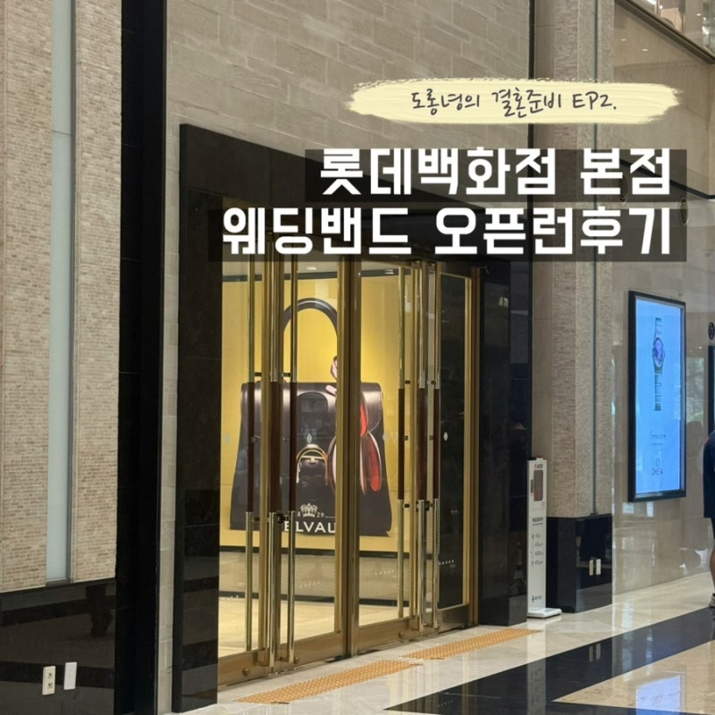 롯데백화점 본점 웨딩밴드 투어 | 까르띠에 오픈런 실패하고 6개 브랜드 돌아본 후기