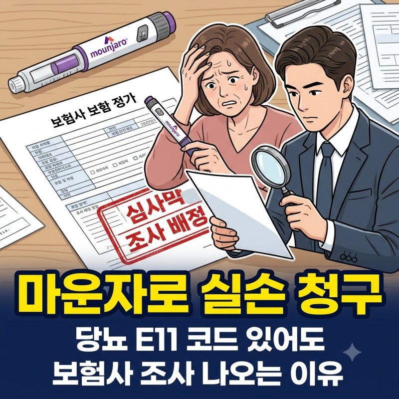 마운자로 실손보험 청구 당뇨코드 있어도 보험사 조사 나오는 이유