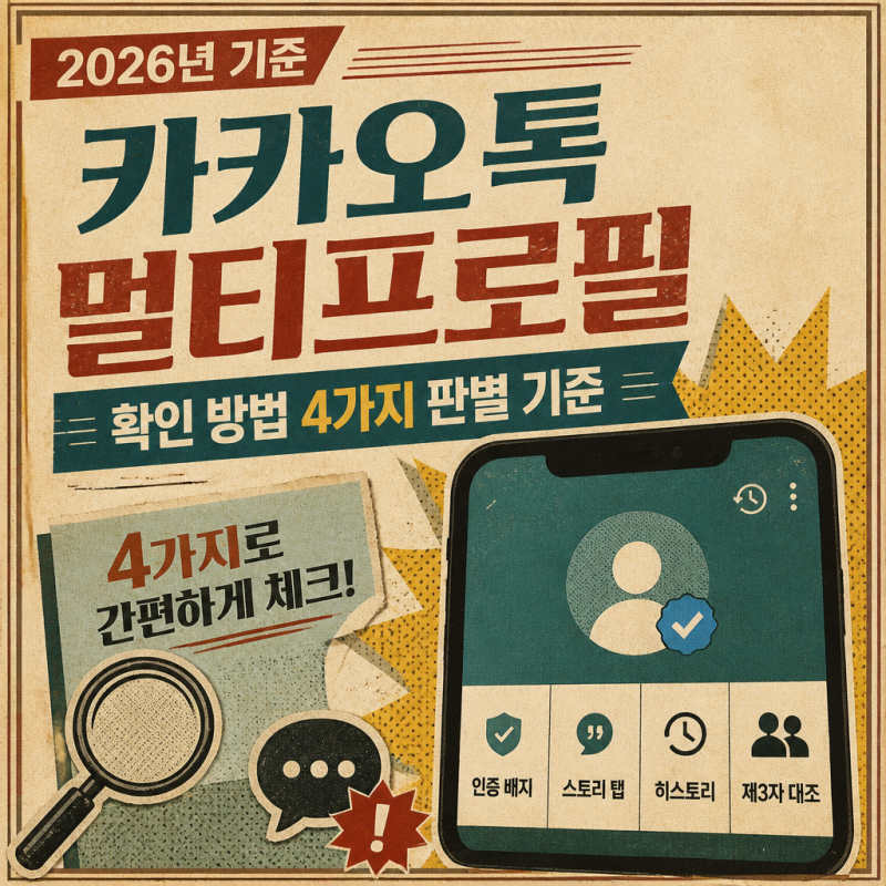 카카오톡 멀티프로필 확인 방법 2026년 기준 4가지 판별 기준