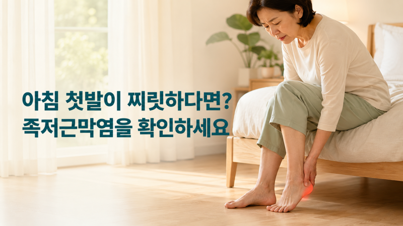 금천동 족저근막염 한의원에서 알려드리는 족저근막염 양생법과 위험 신호
