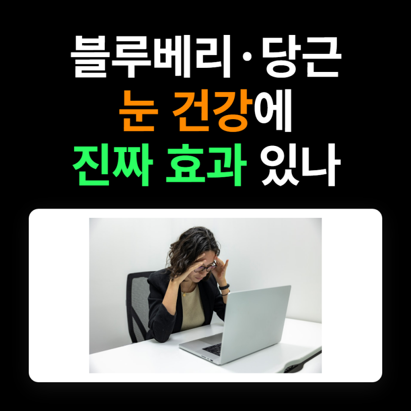 진짜 효과 있어? 블루베리 효능·당근으로 눈 건강 지키는 법