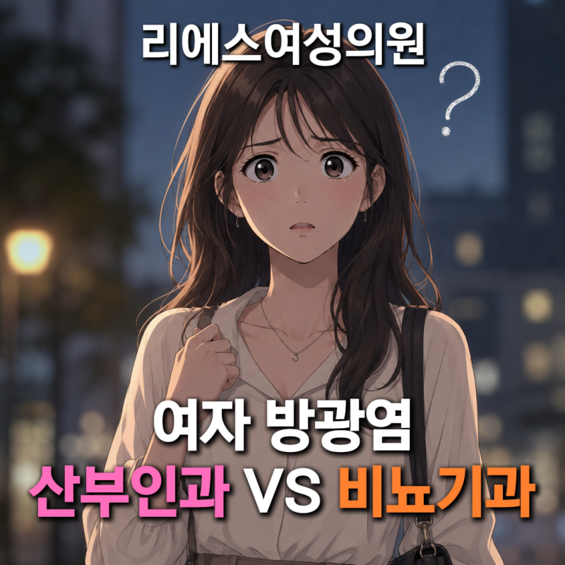 여자 방광염 산부인과 VS 비뇨기과 3초 요약