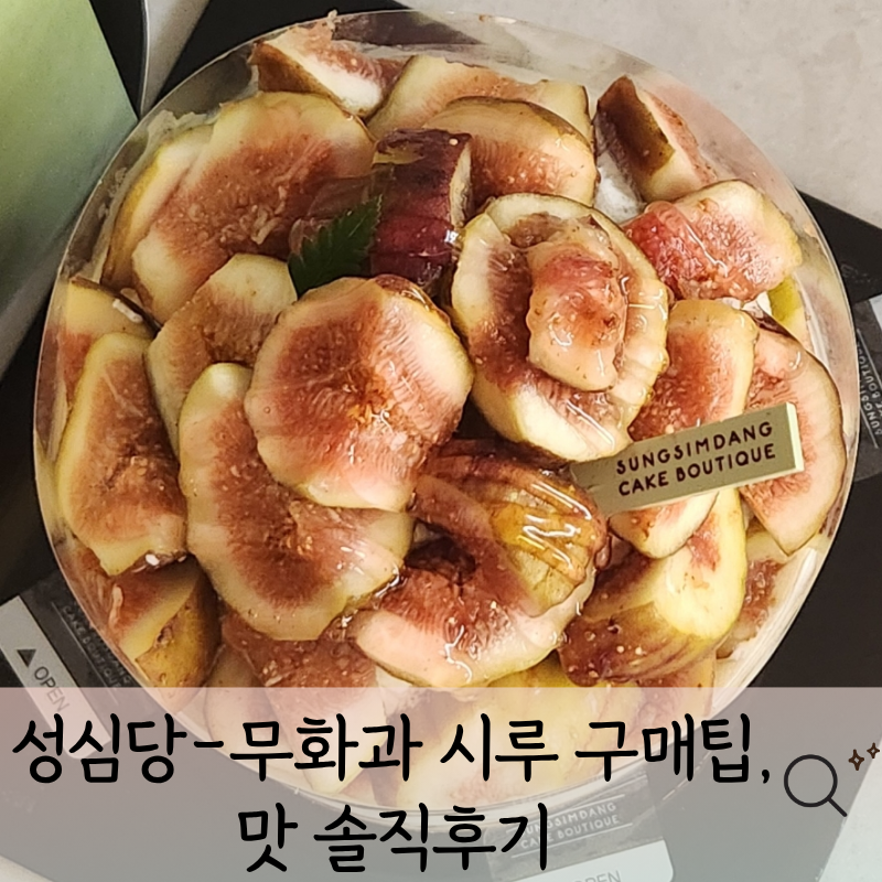 성심당 무화과시루 구매꿀팁 맛 솔직후기 맛있게 먹는 법