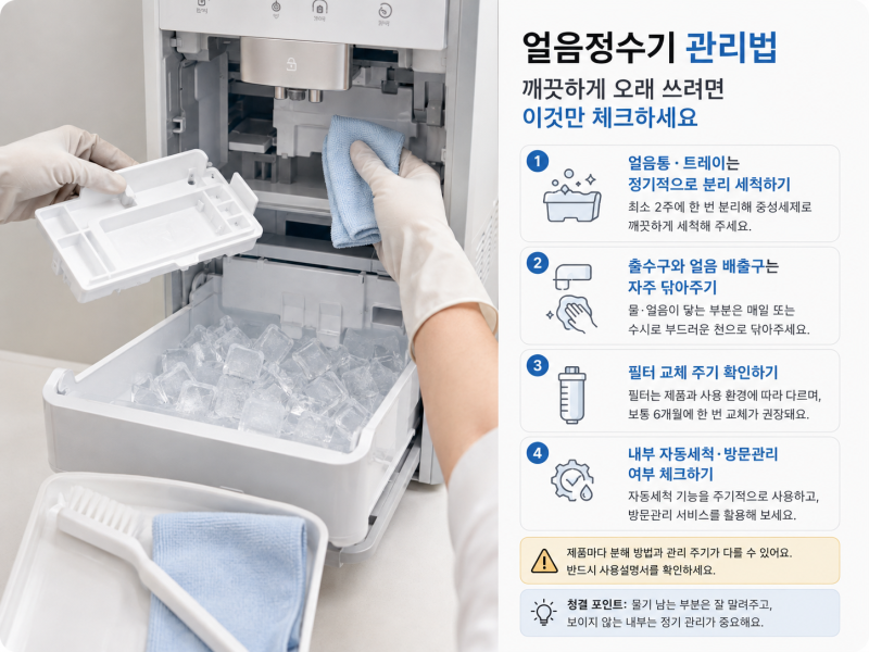 정수기얼음 곰팡이 관리법