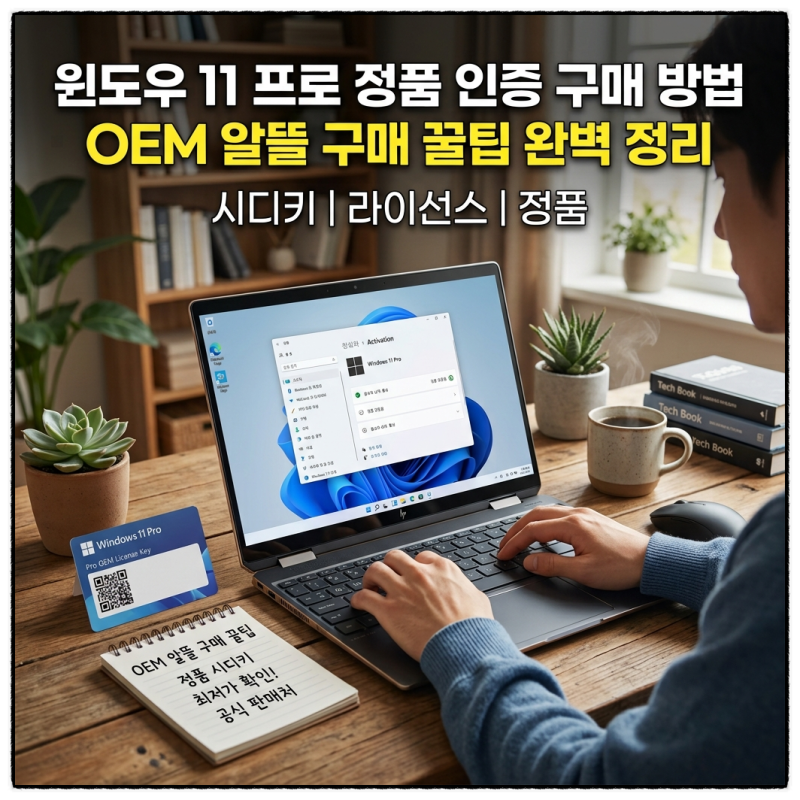 윈도우 11 시디키 프로 라이선스 정품 인증 구매 방법 (OEM 알뜰 구매 꿀팁)