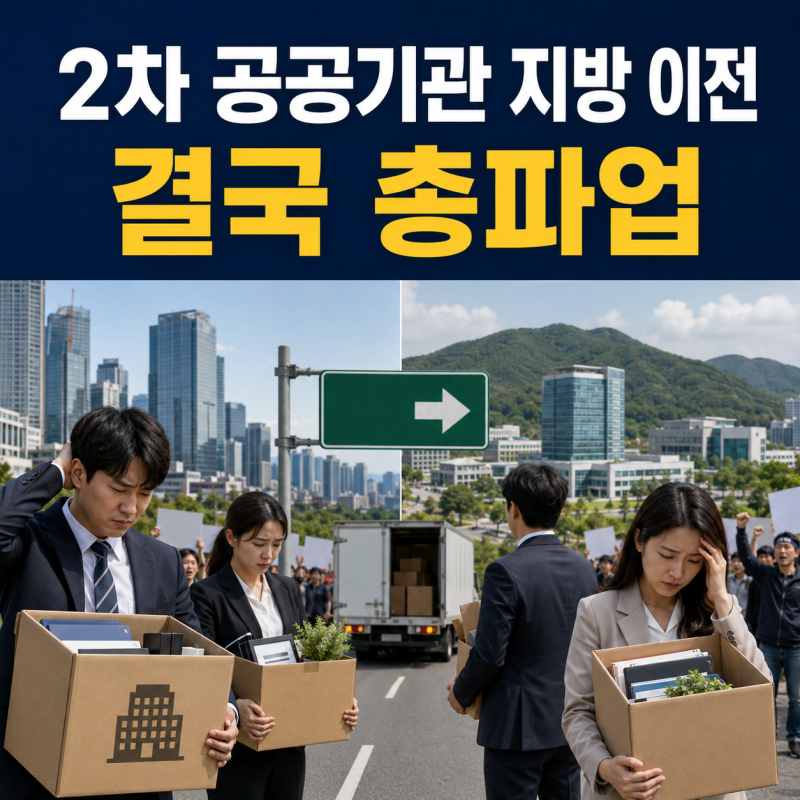 “지방 가느니 퇴사”…2차 공공기관 이전에 금융노조 총파업, 5대 원칙·지원금 총정리