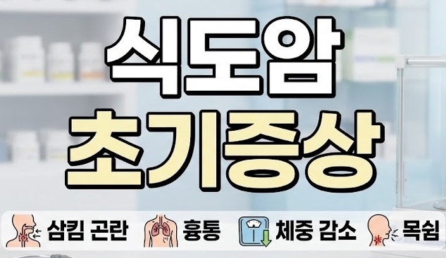 식도암 초기증상, 마른기침과 삼킴 곤란이 보내는 몸의 긴급 구조 요청