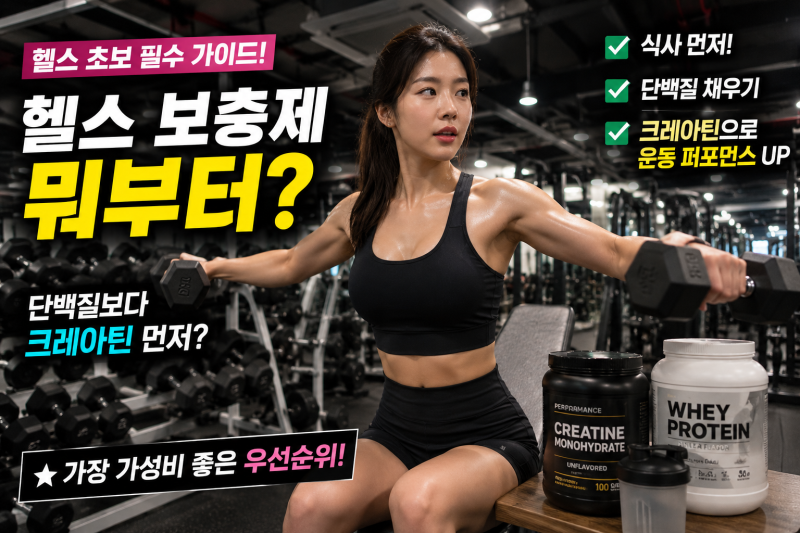 헬스 보충제 뭐부터 사야 할까?｜단백질·크레아틴 우선순위, 저는 이렇게 골랐어요