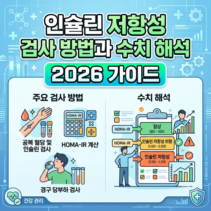 인슐린 저항성 검사 방법과 수치 해석 2026 가이드