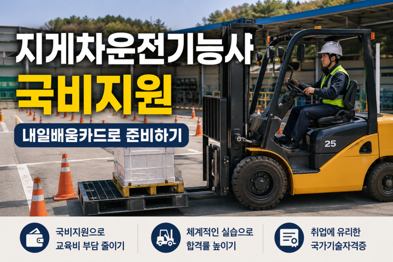 지게차운전기능사 국비지원｜내일배움카드로 준비하는 방법