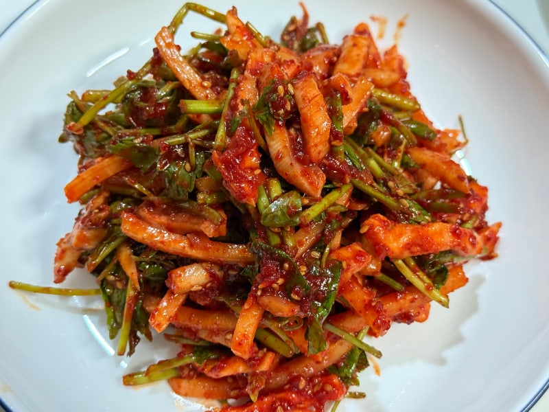 대구 푸른회식당 반고개무침회 오징어무침회 택배 후기 / 사이드 납작만두와 쫄면까지!
