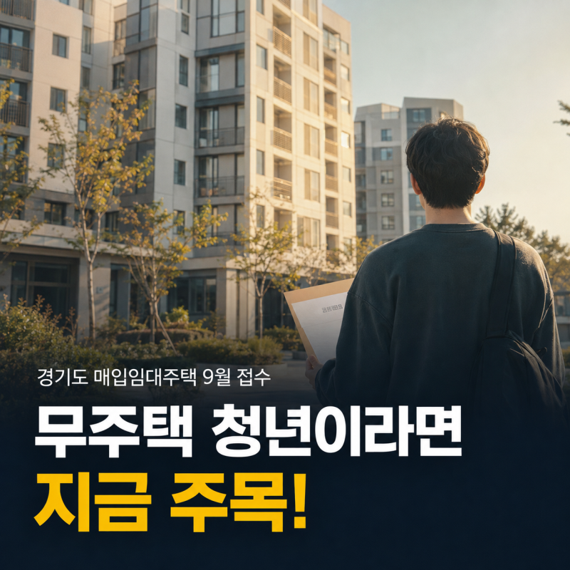 무주택 청년이라면 주목, 경기도 매입임대주택 9월 접수 일정