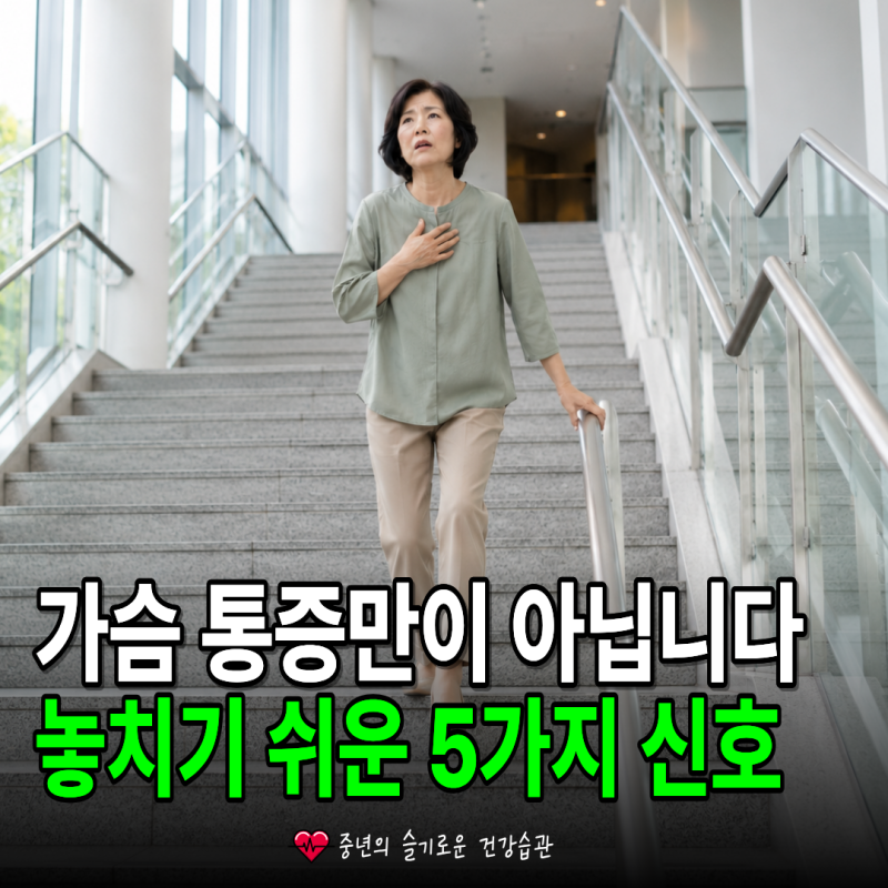협심증 전조증상 5가지, 가슴만 살피면 놓칠 수 있습니다