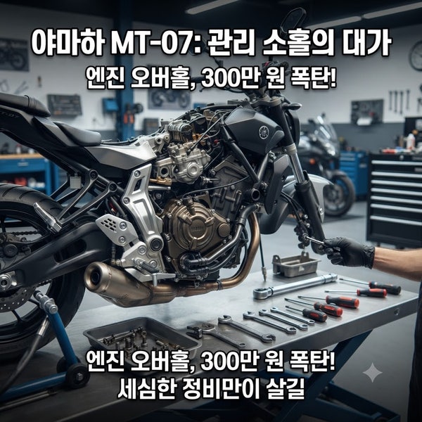 야마하 MT-07 수리비｜엔진·클러치·브레이크 교체 비용의 모든 것