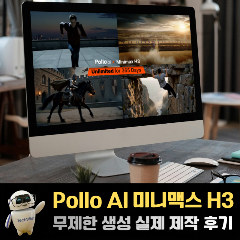 AI 영상만들기 추천 Pollo AI 미니맥스 H3 무제한 생성 실제 후기