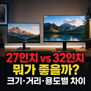 27인치 vs 32인치 모니터 뭐가 좋을까? 크기·거리·용도별 차이