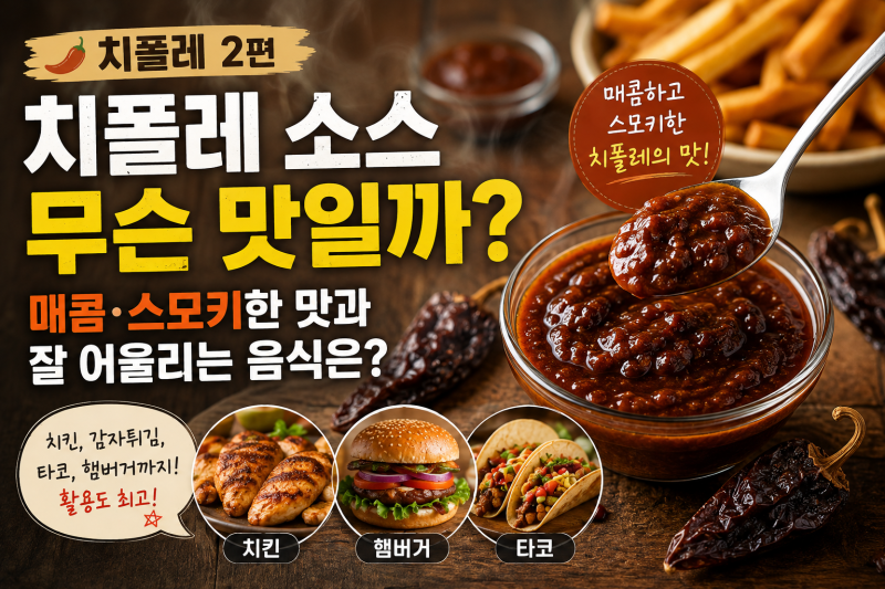 치폴레 소스 무슨 맛일까? 치킨부터 감자튀김까지 잘 어울리는 음식 6가지