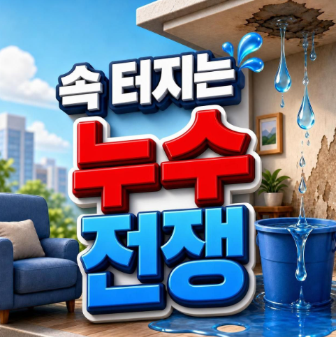 여름철 속 터지는 누수 전쟁, 당황하지 마세요!! 누수 발생 원인부터 대처법, 보험으로 보상 ....