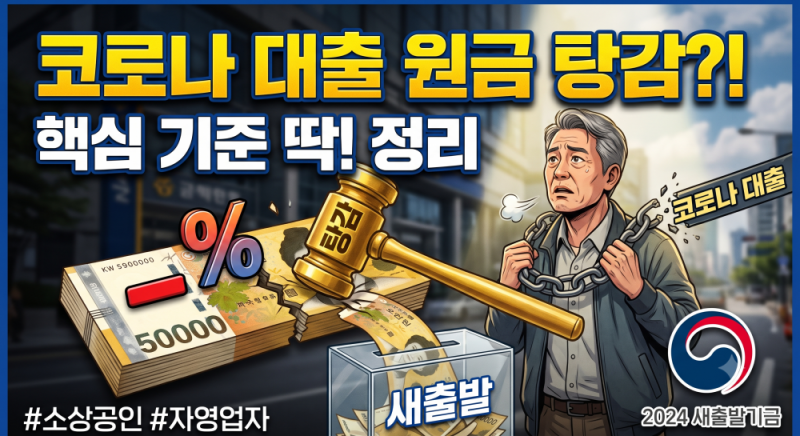 코로나 대출 탕감 기준 정리 | 소상공인 새출발기금 감면율 및 자격 요건 총정리