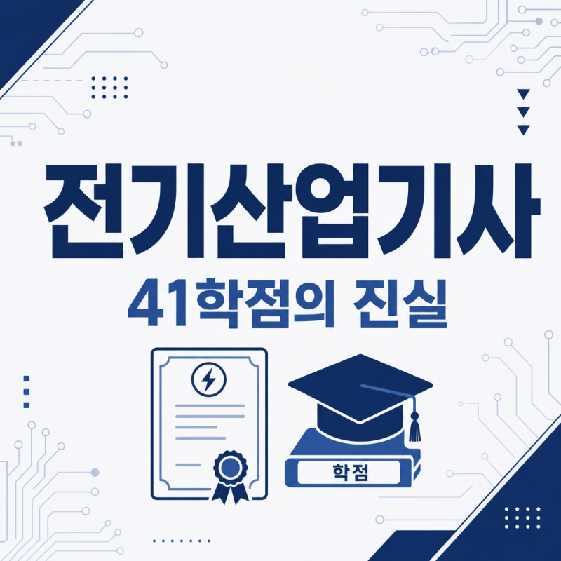 전기산업기사 응시자격 41학점이 통하는건 하나뿐이예요