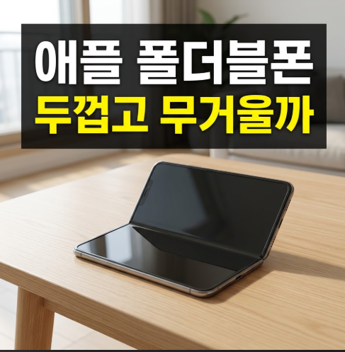 "두껍고 무거운 벽돌폰 될까?" 아이폰18 폴더블 실측 무게·두께 유출 스펙과 200만 원대 예상....
