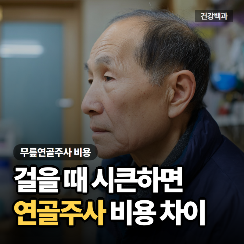 "앉았다 일어날 때" 무릎연골주사 비용, 비싼 게 다 아닙니다