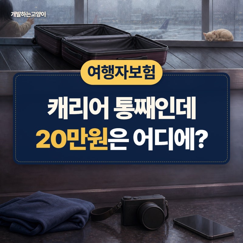 여행자보험 휴대품손해 20만원, 캐리어 하나 기준일까 물건마다일까?