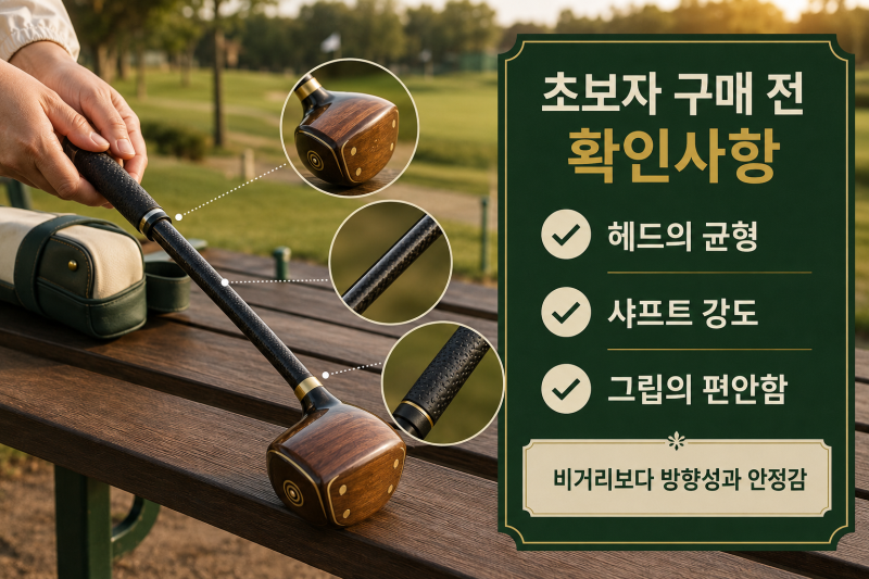 초보자 남성 여성 파크골프채 고르는 방법, 무게 체형별 길이 선택 기준 방법