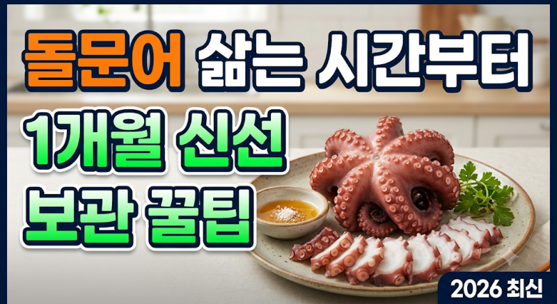 삶은 돌문어 냉장·냉동 보관 얼마나? 남은 문어 보관법
