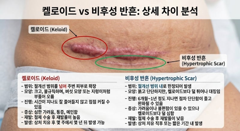 제왕절개 켈로이드 흉터 관리법｜수술 흉터 튀어나옴 원인부터 관리 방법까지