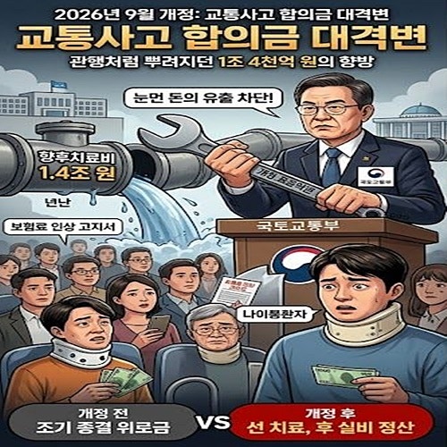 2026년 9월 부터 바뀌는 교통사고 합의금, 섣불리 합의했다간 30만 원 받고 치료비 날립니다