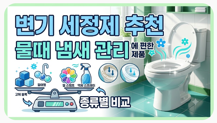 변기 세정제 추천 물때 냄새 관리에 편한 제품 종류별 비교