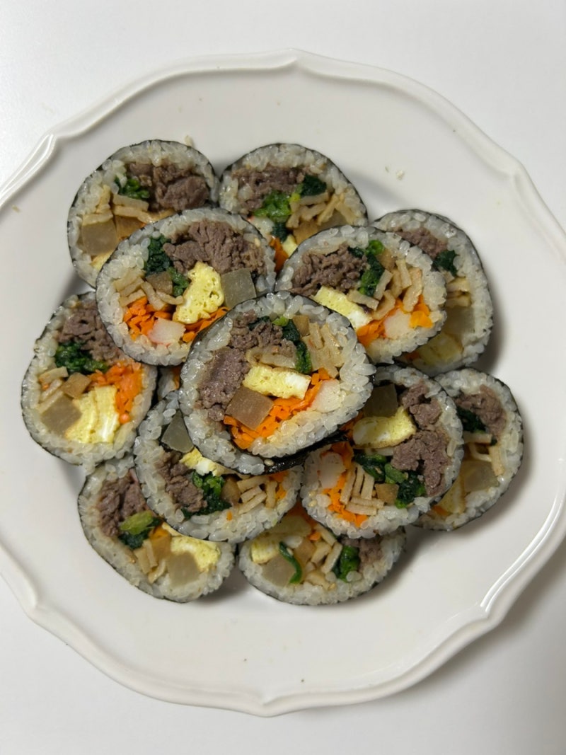 코스트코 소불고기 활용 김밥 레시피ㅣ소불고기 김밥 만들기ㅣ소풍용 집 김밥