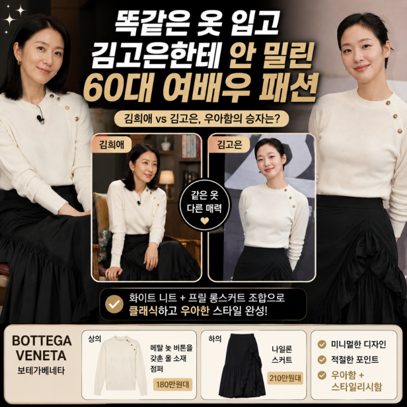 60대 김희애 패션이 놀라운 이유, 김고은과 같은 옷도 완벽 소화