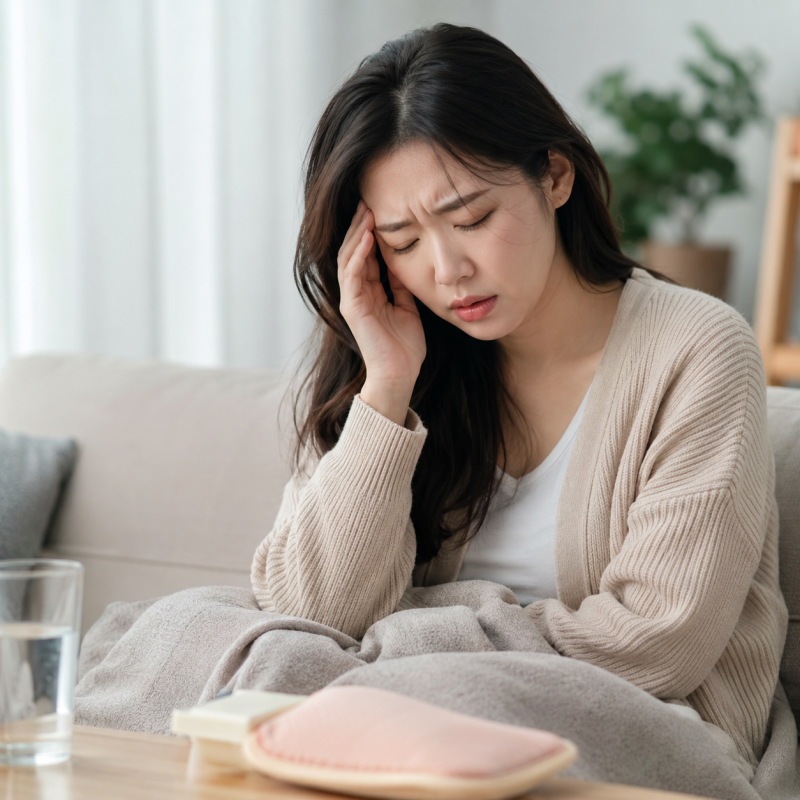 생리 중 두통 원인, 매달 반복된다면 확인하세요