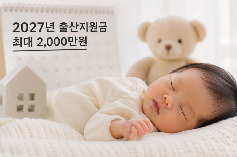 2027년 출산지원금 최대 2,000만원? 첫째·둘째·셋째 달라지는 혜택 정리