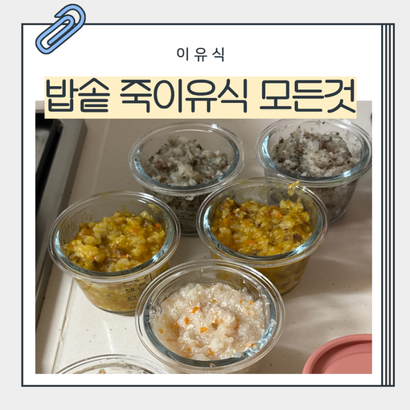 6개월 죽 이유식 선택한 이유 밥솥이유식 큐브 입자 레시피