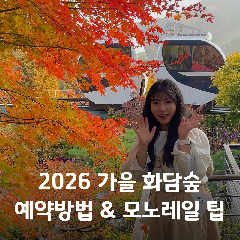 2026 화담숲 예약 가을 단풍 시즌 예약 일정 총정리! 단풍시기 모노레일 화담채 입장료까지