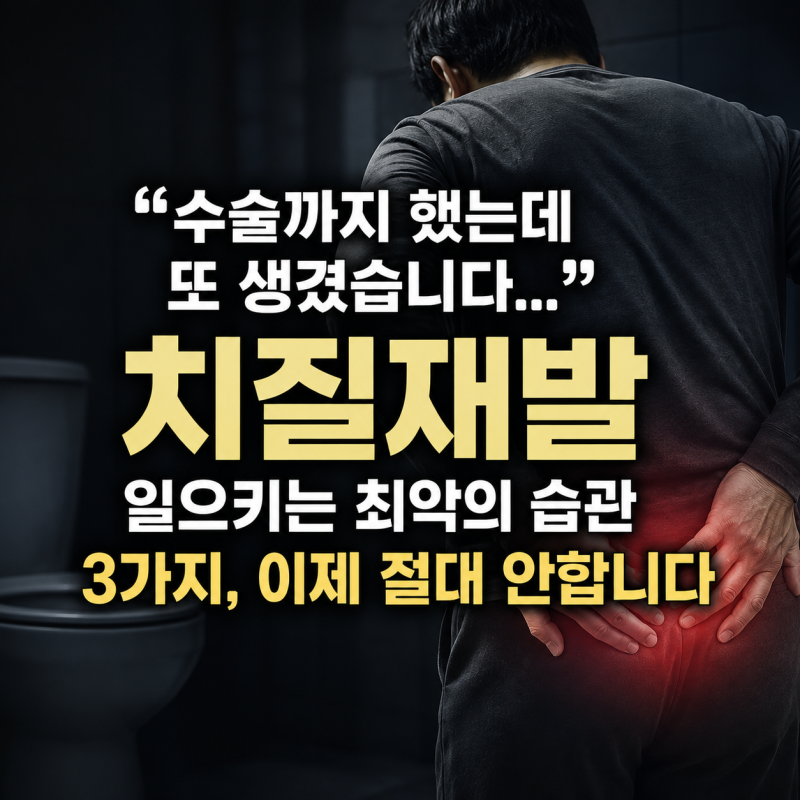 "수술까지 했는데 또 생겼습니다..." 치질재발 일으키는 최악의 습관 3가지, 이제 절대 안합니....