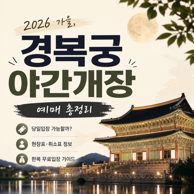 2026 경복궁 야간개장 예매 총정리｜당일 입장·현장표·한복 무료관람