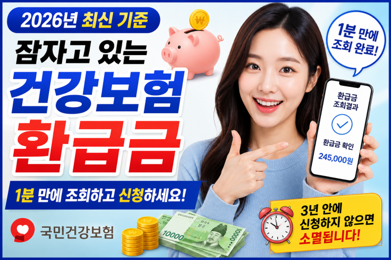 국민건강보험 환급금 조회 기간 신청방법 꿀팁 총정리