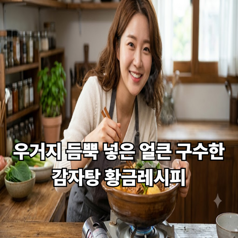 우거지 듬뿍 넣은 얼큰 구수한 감자탕 황금레시피