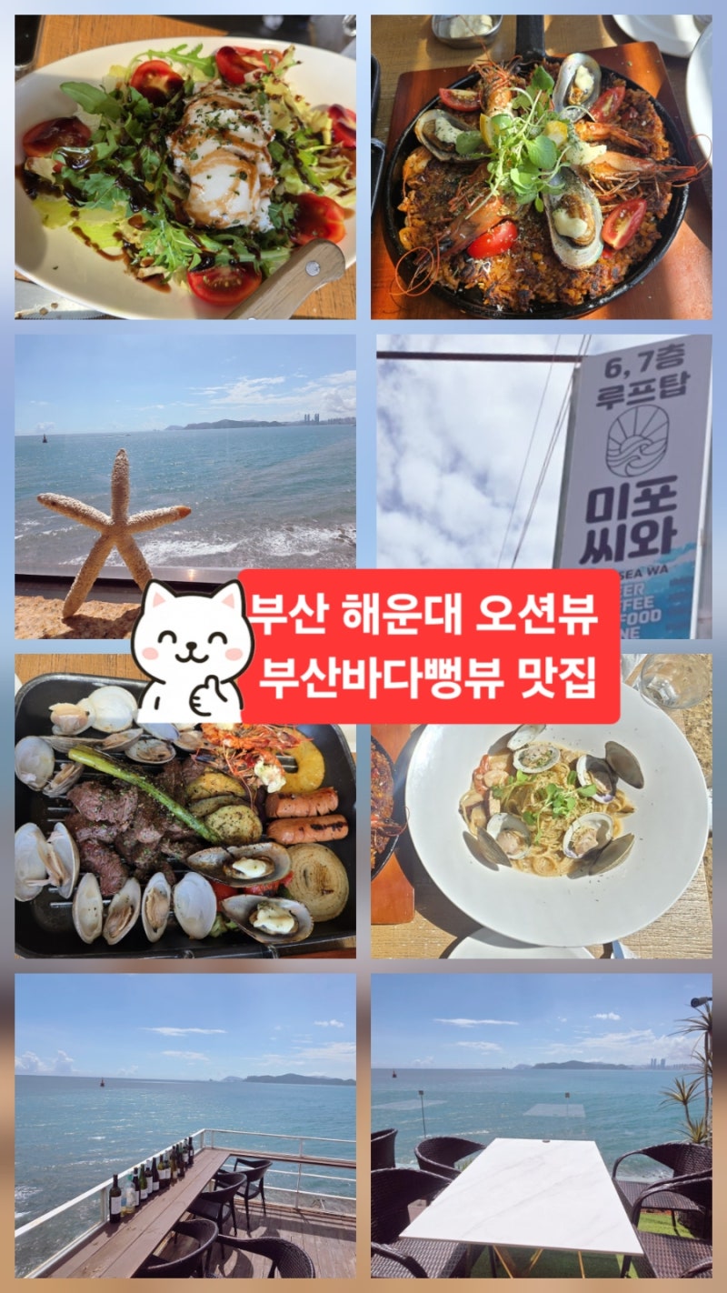 미포씨와 : 부산 해운대 오션뷰 부산바다뻥뷰 맛집