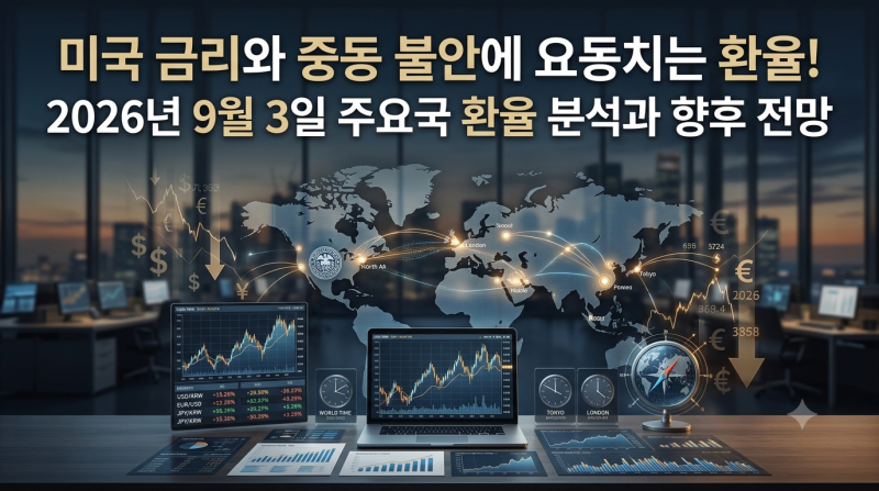 미국 금리와 중동 불안에 요동치는 환율! 2026년 9월 3일 주요국 환율 분석과 향후 전망