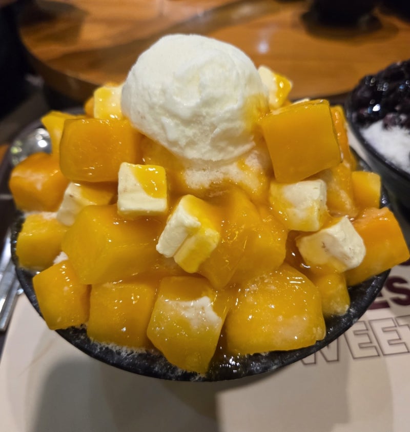 [온천장 설빙] 애플망고치즈설빙 순수요거블루베리설빙 가성비 최고