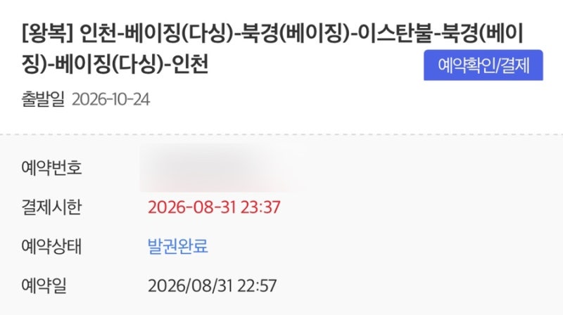 내돈내산 한 네이버여행 슈퍼위크 40만원대 터키 이스탄불 왕복 항공권
