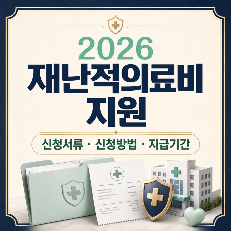 2026 재난적의료비 지원 신청서류·신청방법·지급기간 총정리