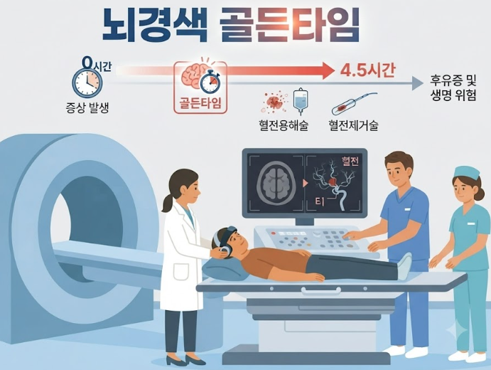 "40대도 올수 있어요" 뇌경색 전조증상 초기신호와 골든타임 대처법 정리