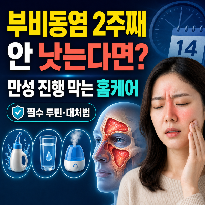 부비동염 2주 넘게 안 낫는다면 만성 진행을 막는 필수 홈케어 루틴과 대처법