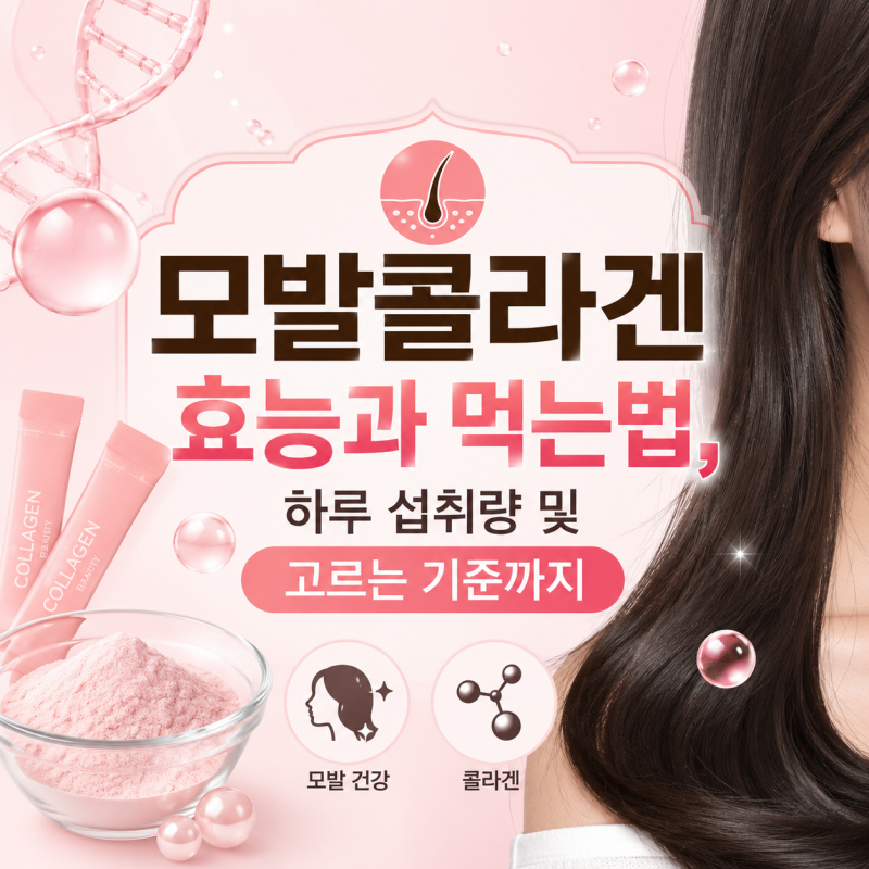 모발콜라겐 효능과 먹는법, 하루 섭취량 및 고르는 기준까지